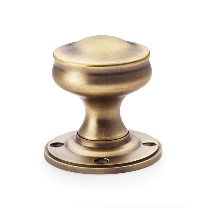 Alexander and Wilks - Harris Door Knob - Antique Brass - AW301-50-AB