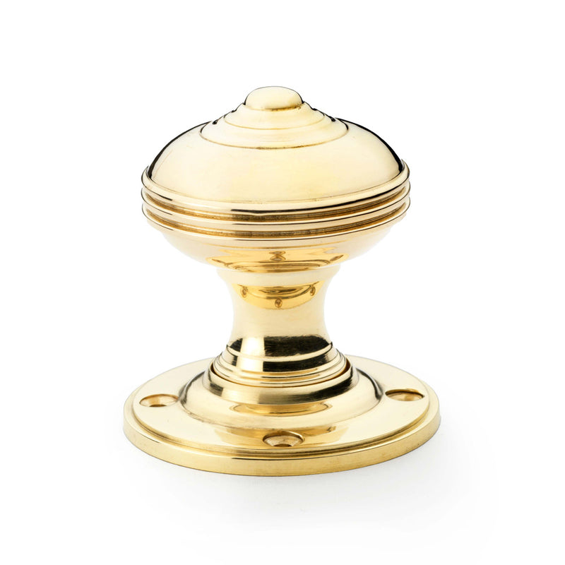 Alexander and Wilks - Romeo Mortice Knob - Unlacquered Brass - AW304-50-UB