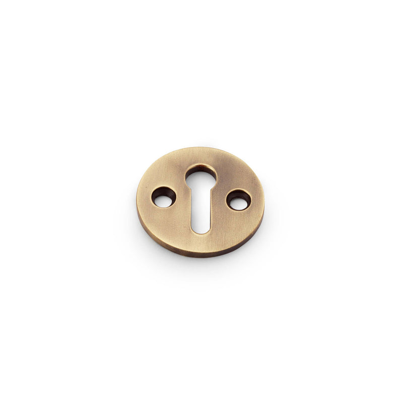 Alexander and Wilks - Standard Profile Round Escutcheon - Antique Brass - AW380-AB