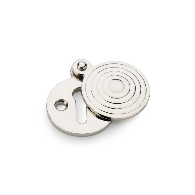 Alexander and Wilks - Standard Key Profile Round Escutcheon with Christoph Design Cover - Polished Nickel - AW382-PN