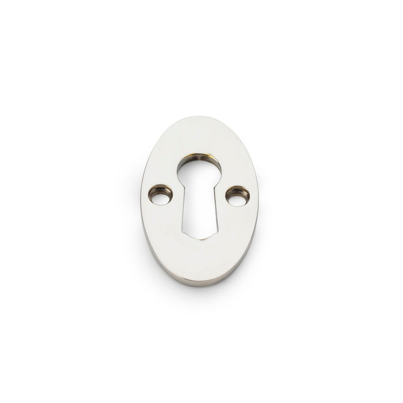 Alexander and Wilks - Standard Key Profile Ellipse Escutcheon - Polished Nickel - AW383-PN