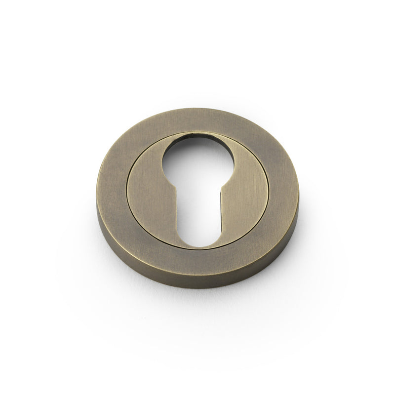 Alexander and Wilks - Concealed Fix Escutcheon Euro Profile - Italian Brass - AW390IB