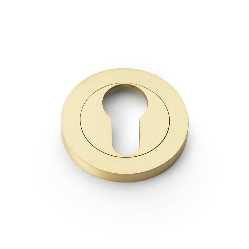 Alexander and Wilks - Concealed Fix Escutcheon Euro Profile - Satin Brass - AW390SB