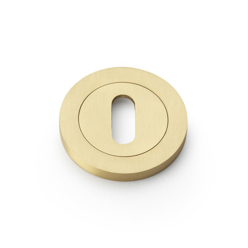 Alexander and Wilks - Concealed Fix Escutcheon Standard Profile - Satin Brass - AW391SB