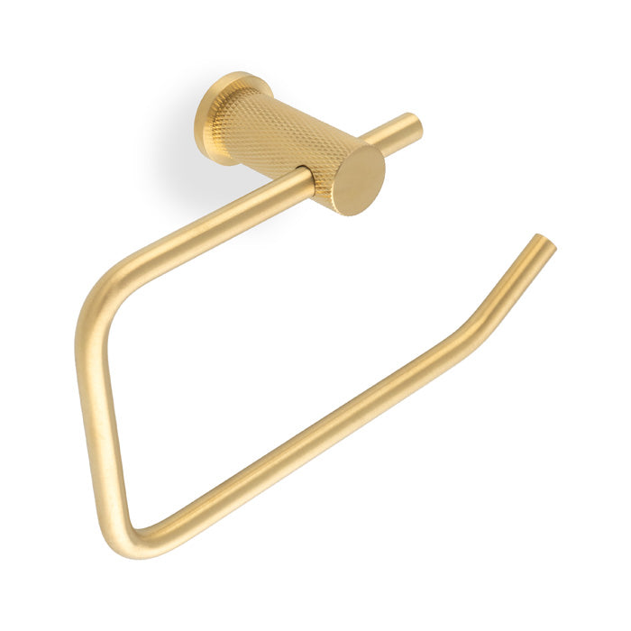 Alexander and Wilks - Brunel Diamond Knurled Toilet Roll Holder-Satin Brass PVD - AW450SBPVD