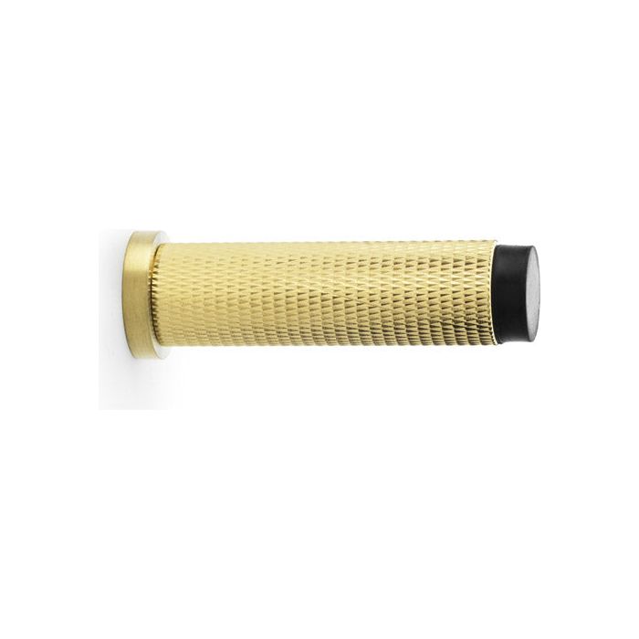 Alexander and Wilks - Brunel Knurled Door Stop - PVD Satin Brass - AW600-75-SBPVD