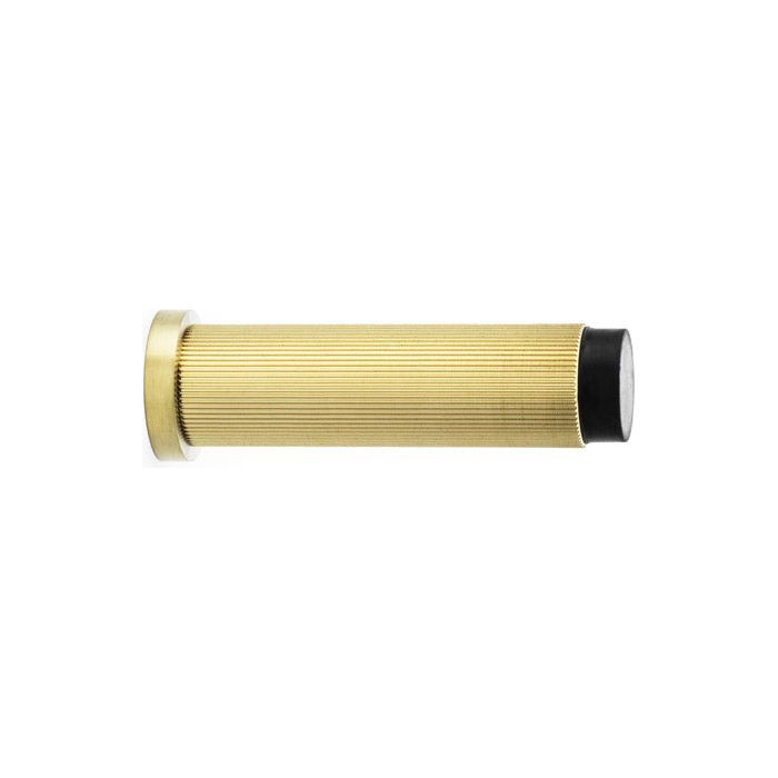 Alexander and Wilks - Reeded Projection Door Stop - Satin Brass - AW602-75-SBPVD