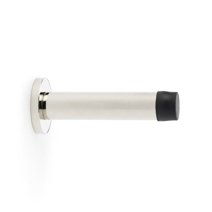 Alexander and Wilks - Cylinder Projection Door Stop on Rose - Polished Nickel - AW616PN