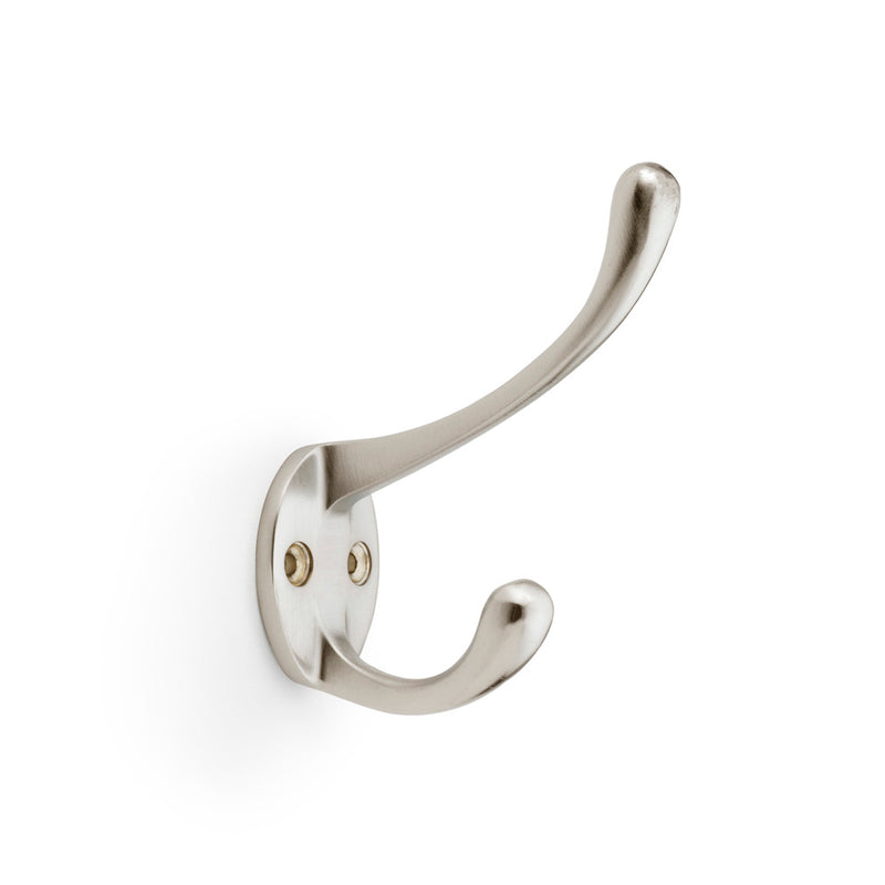 Alexander and Wilks Victorian Hat and Coat Hook - Satin Nickel - AW770SN