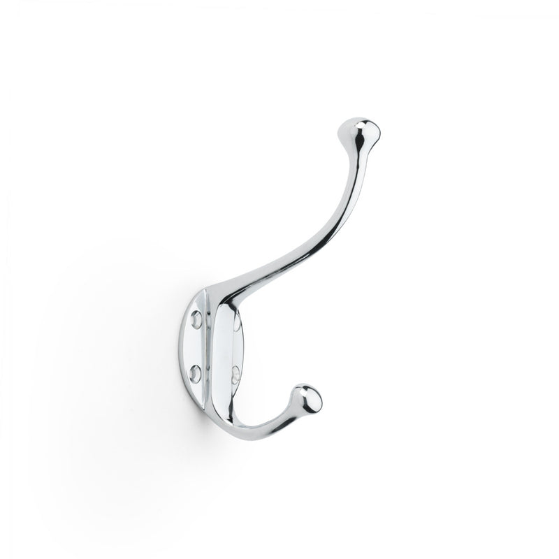 Alexander and Wilks Traditional Hat and Coat Hook - Polished Chrome - AW772PC