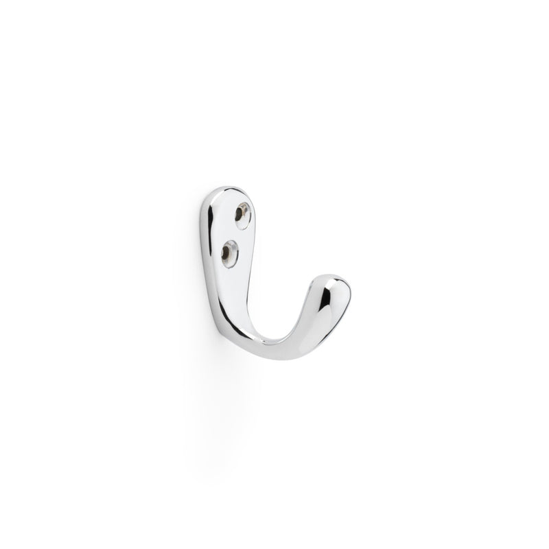 Alexander and Wilks - Victorian Single Robe Hook - Polished Chrome - AW774PC