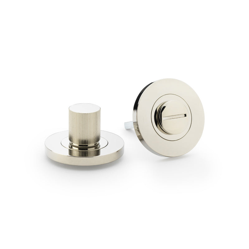 Alexander and Wilks Reeded Thumbturn and Release - PVD Polished Nickel - AW792PNPVD