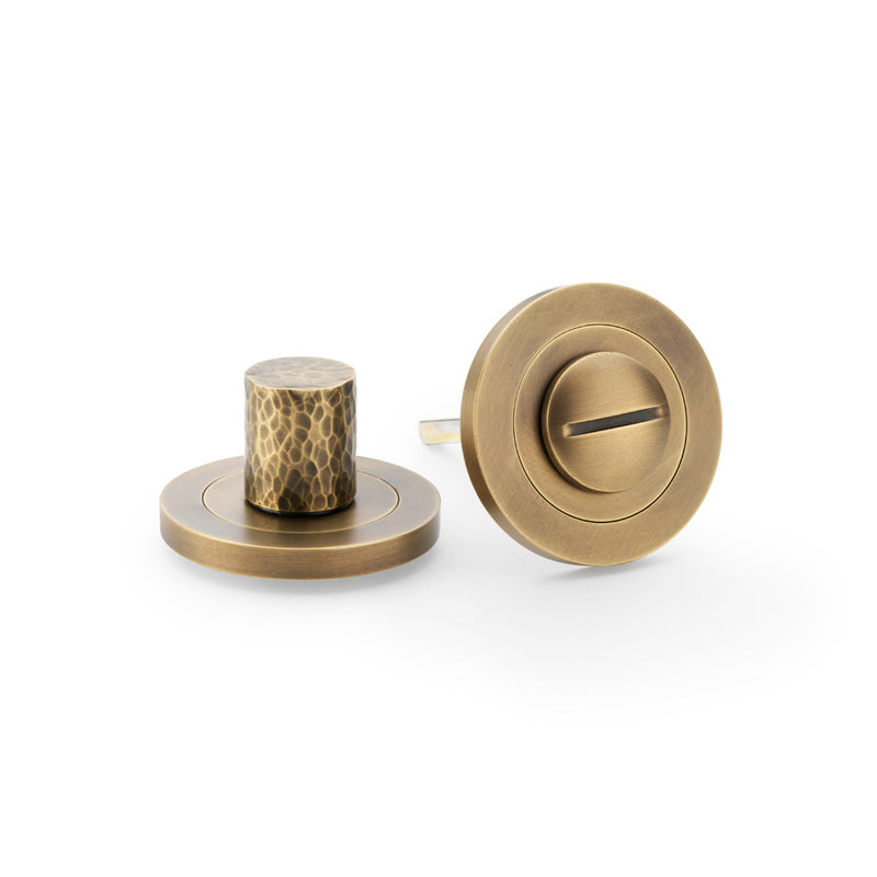 Alexander and Wilks - Hammered Thumbturn and Release - Italian Brass - AW793IB