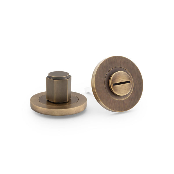 Alexander and Wilks Hex  Thumbturn And Release - Italian Brass - AW794IB