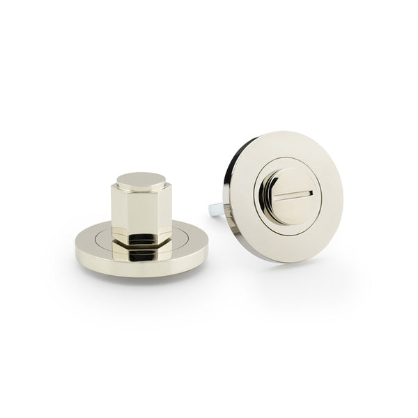 Alexander and Wilks Hex  Thumbturn And Release - Polished Nickel - AW794PN