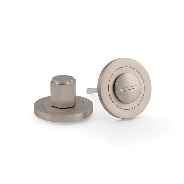 Alexander and Wilks Hex  Thumbturn And Release - Satin Nickel - AW794SN