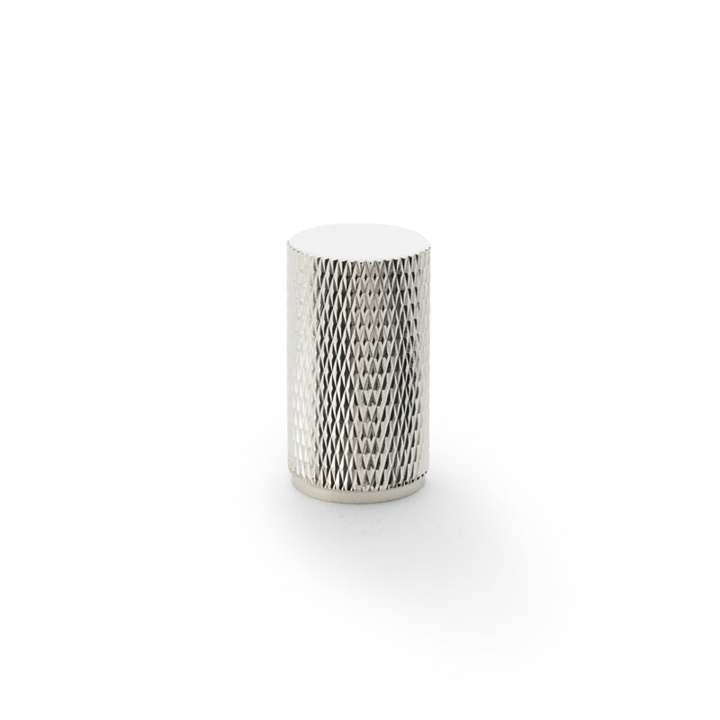 Alexander & Wilks - Brunel Knurled Cylinder Cupboard Knob 35mm - Satin Nickel - AW800-35-PN