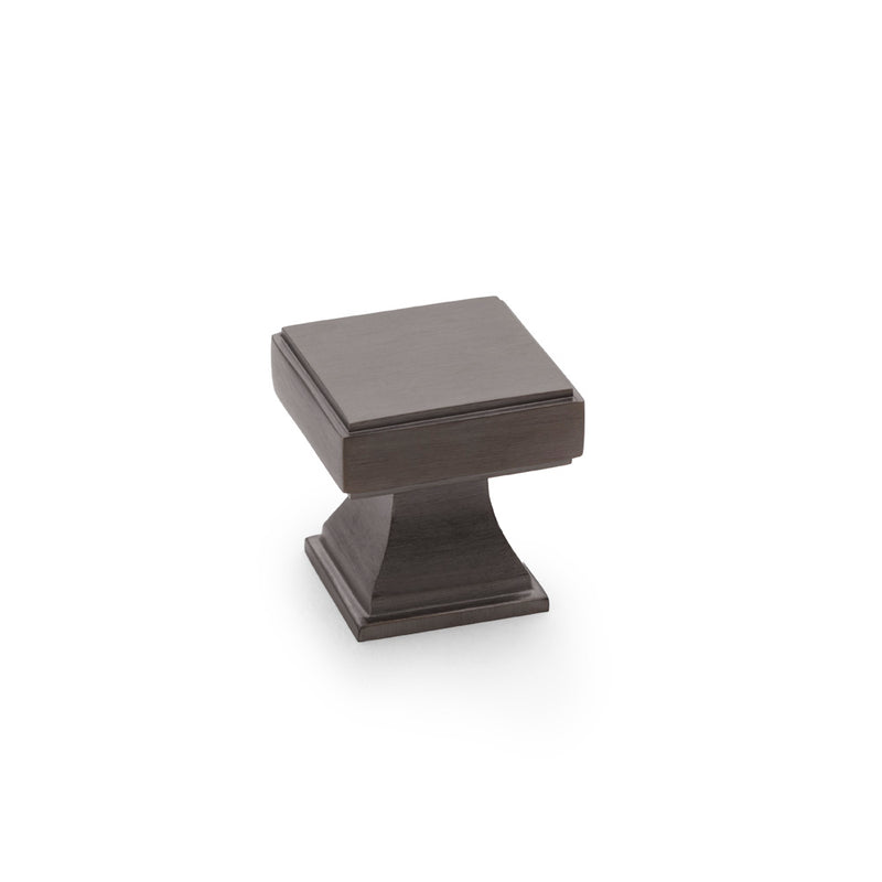 Alexander and Wilks - Jesper Square Cupboard Knob - Dark Bronze PVD - 30mm - AW806-30-DBZPVD