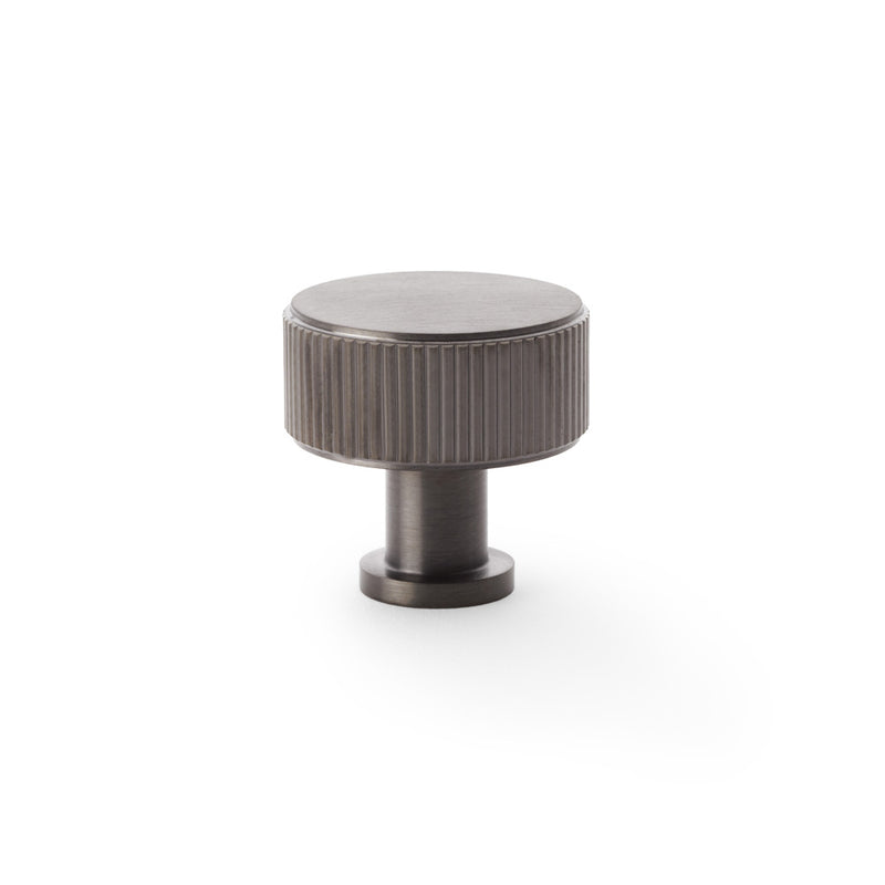 Alexander and Wilks - Lucia Reeded Cupboard Knob - Dark Bronze PVD - 35mm - AW807R-35-DBZPVD