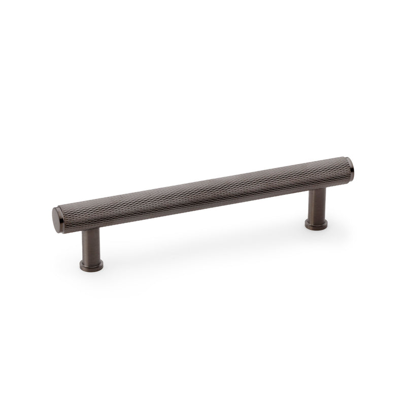 Alexander and Wilks - Crispin Knurled T-bar Cupboard Pull Handle - Dark Bronze PVD - 128mm - AW809-128-DBZPVD