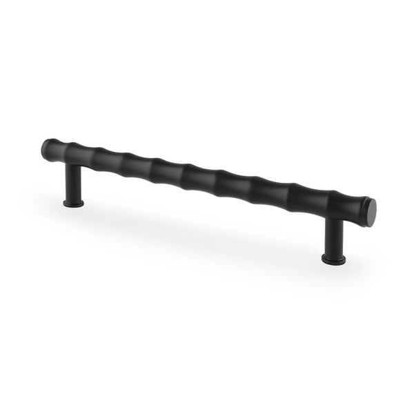 Alexander & Wilks Crispin Bamboo T-Bar  Cupboard Pull Handle - Black - AW809B-160-BL