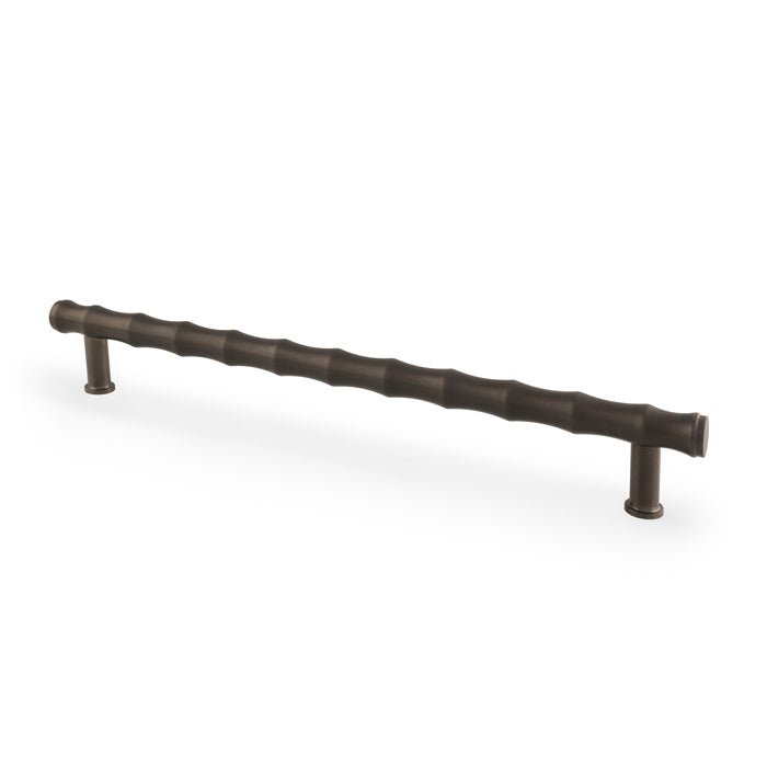 Crispin Bamboo T-Bar  Cupboard Pull Handle - Dark Bronze Pvd - 224mm Centres - AW809B-224-DBZPVD