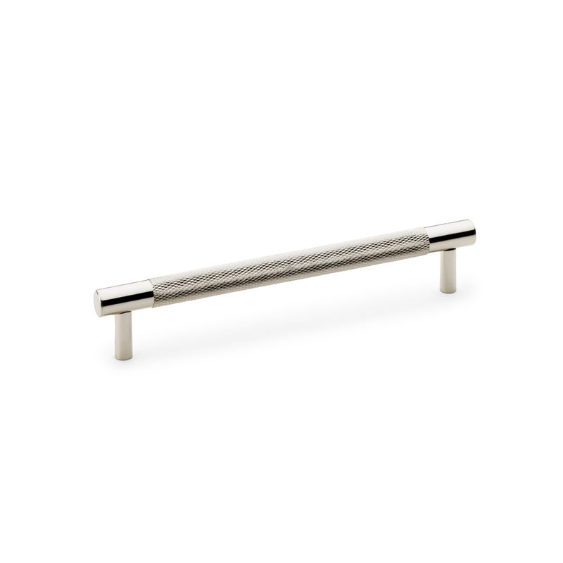 Alexander & Wilks - Brunel Knurled T-Bar Cupboard Handle - Polished Nickel PVD - Centres 160mm - AW810-160-PN