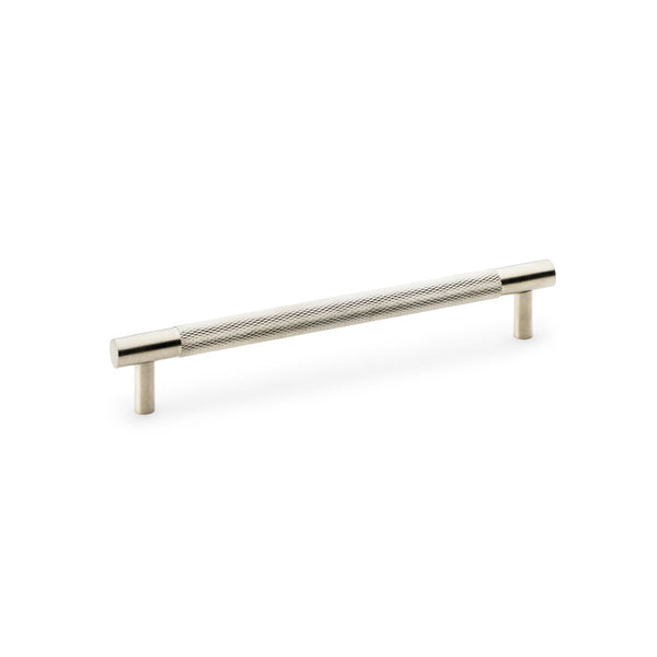 Alexander & Wilks Brunel Knurled T-Bar  Cupboard Handle - Satin Nickel - Centres 160mm - AW810-160-SN