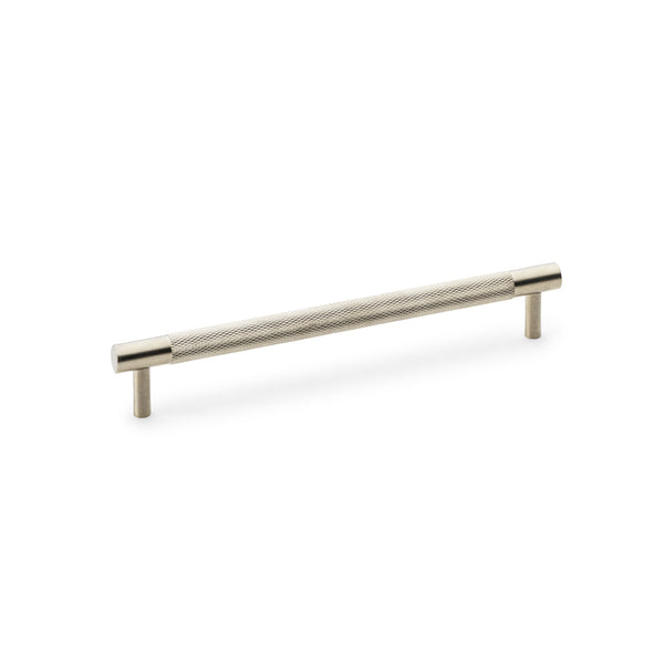 Alexander & Wilks Brunel Knurled T-Bar  Cupboard Handle - Satin Nickel - Centres 192mm - AW810-192-SN