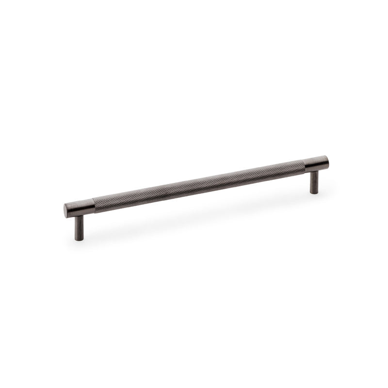 Alexander & Wilks - Brunel Knurled T-Bar Cupboard Handle - Dark Bronze Finish - Centres 224mm - AW810-224-DBZPVD