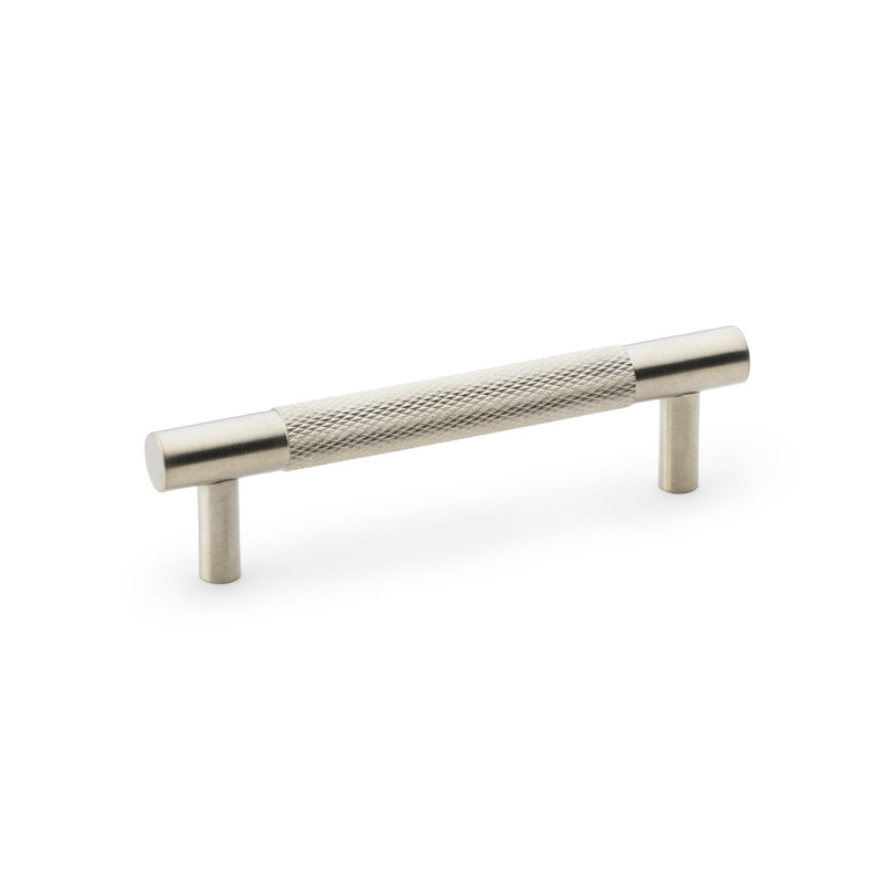 Alexander & Wilks - Brunel Knurled T-Bar Cupboard Handle - Satin Nickel PVD - Centres 96mm - AW810-96-SN