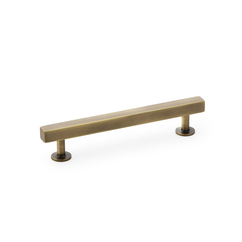 Alexander and Wilks - Square T-Bar Cabinet Pull Handle - Antique Brass - 128mm - AW815-128-AB