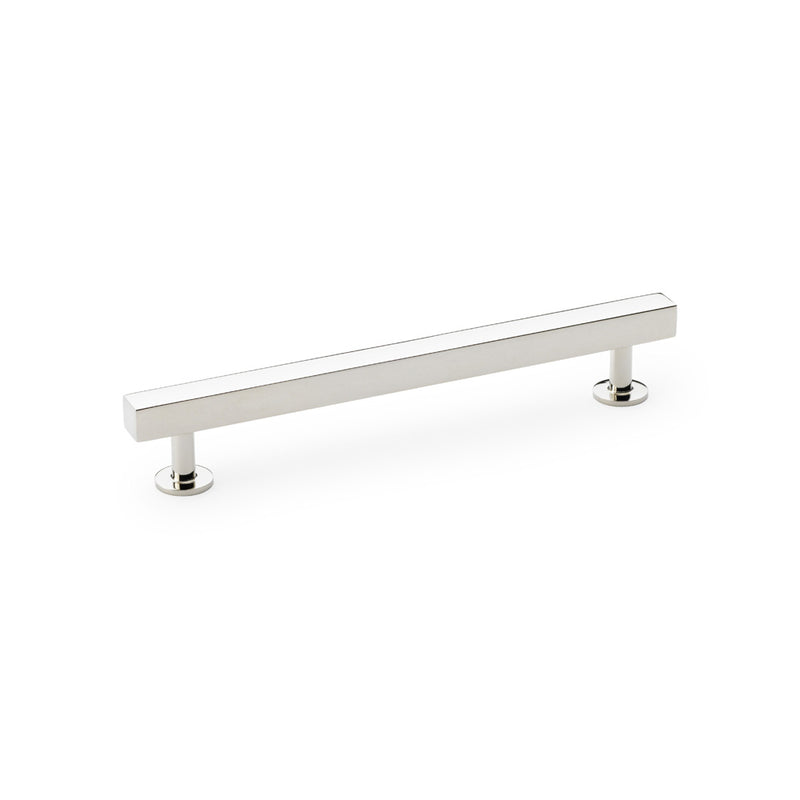 Alexander and Wilks - Square T-Bar Cabinet Pull Handle - Polished Nickel - 160mm - AW815-160-PN