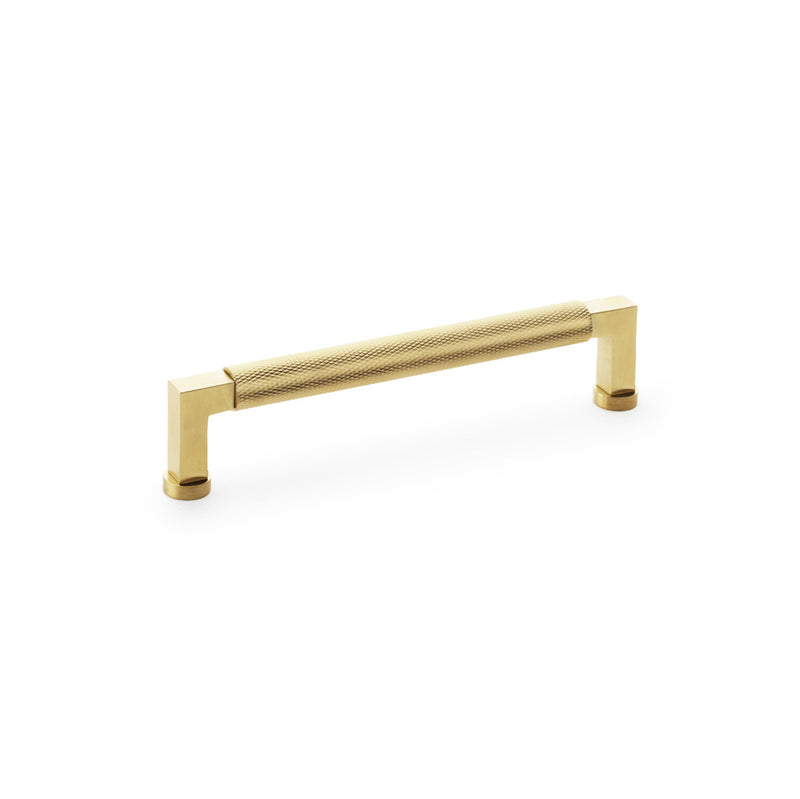 Alexander and Wilks - Camille Knurled Cabinet Pull Handle - Satin Brass PVD - AW819-160-SBPVD