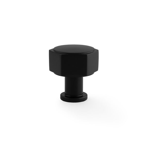 Alexander & Wilks Vesper Alexander and Wilks Hex  Cabinet Knob - Black - AW828-33-BL