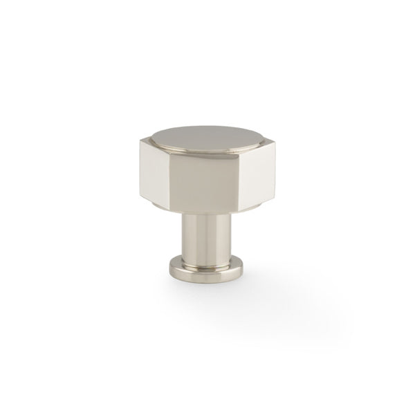 Alexander & Wilks Vesper Alexander and Wilks Hex  Cabinet Knob - Polished Nickel - AW828-33-PN