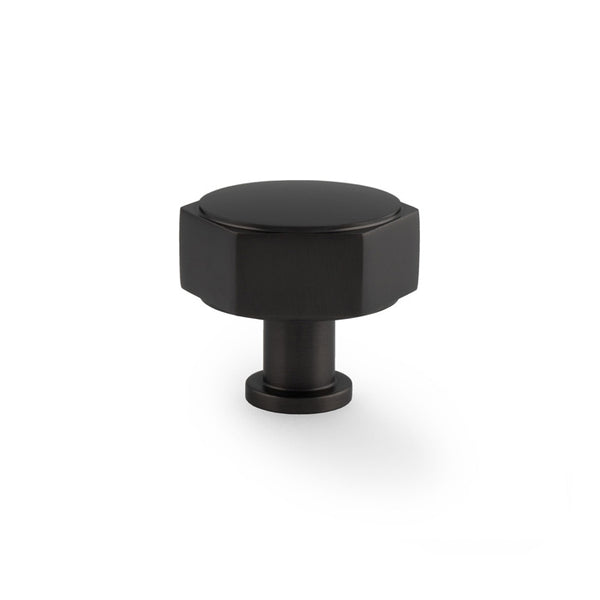 Alexander & Wilks Vesper Alexander and Wilks Hex  Cabinet Knob - Black - AW828-40-BL