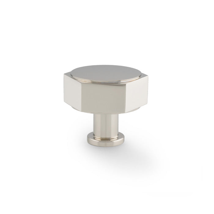 Alexander & Wilks Vesper Alexander and Wilks Hex  Cabinet Knob - Polished Nickel - AW828-40-PN