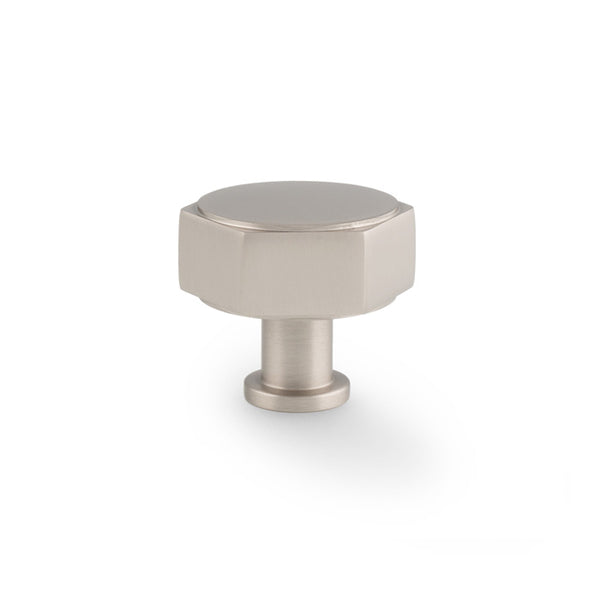 Alexander & Wilks Vesper Alexander and Wilks Hex  Cabinet Knob - Satin Nickel - AW828-40-SN