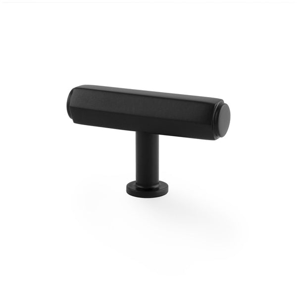 Alexander & Wilks Vesper Alexander and Wilks Hex  T-Bar Cabinet Knob - Black - AW829-55-BL