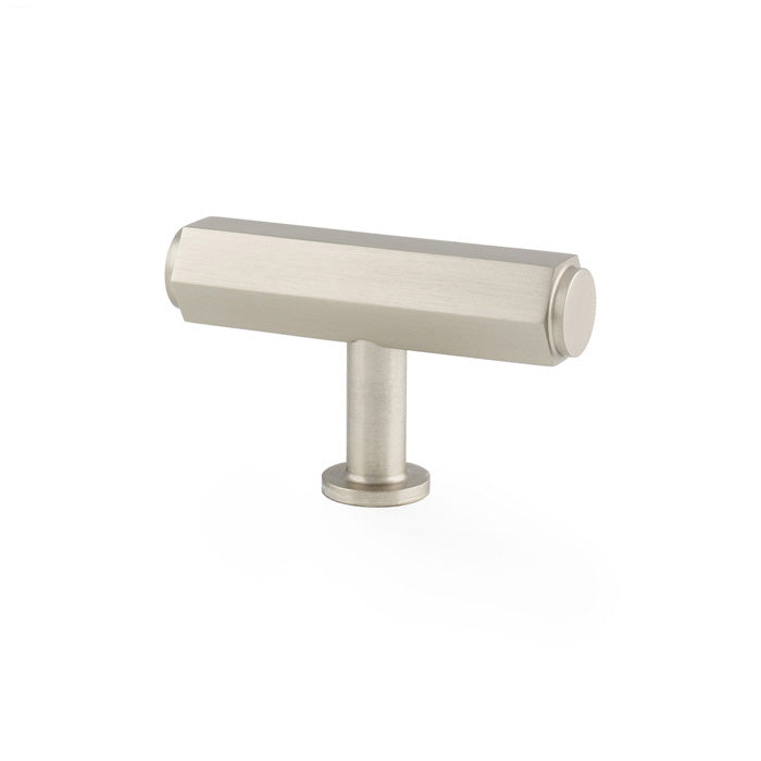 Alexander & Wilks Vesper Alexander and Wilks Hex  T-Bar Cabinet Knob - Satin Nickel - AW829-55-SN