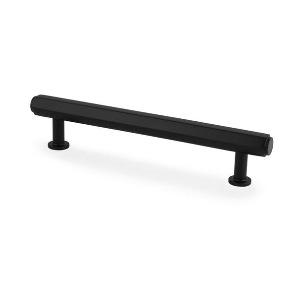 Alexander & Wilks Vesper Alexander and Wilks Hex  T-Bar Cabinet Pull-Black-128mm C/C - AW830-128-BL