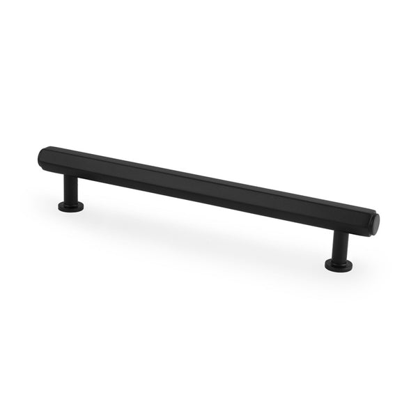 Alexander & Wilks Vesper Alexander and Wilks Hex  T-Bar Cabinet Pull-Black-160mm C/C - AW830-160-BL