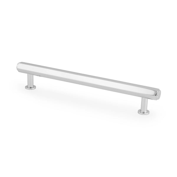 Alexander & Wilks Vesper Alexander and Wilks Hex  T-Bar Cabinet Pull-Polished Chrome-160mm C/C - AW830-160-PC