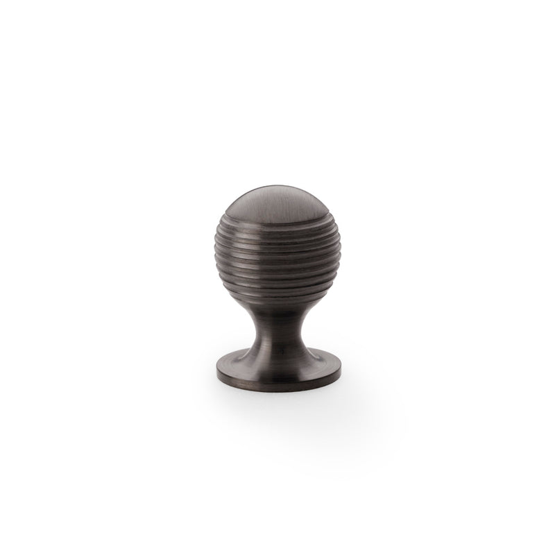 Alexander and Wilks - Caesar Cupboard Knob on Round Rose - Dark Bronze PVD - 25mm - AW832-25-DBZPVD