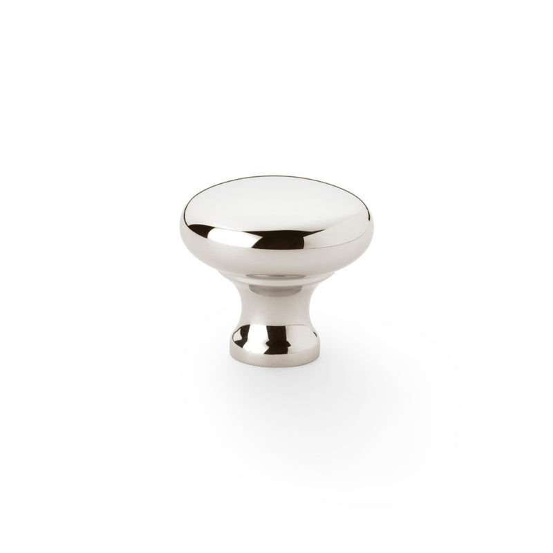 Alexander and Wilks  - Wade Round Cupboard Knob - Polished Nickel - 32mm - AW836-32-PN