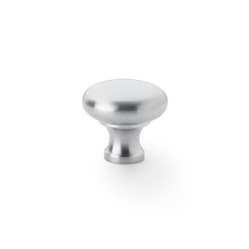 Alexander and Wilks  - Wade Round Cupboard Knob - Satin Chrome - 32mm - AW836-32-SC