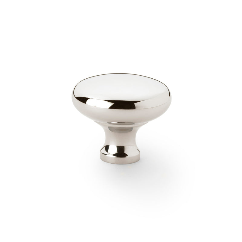 Alexander and Wilks  - Wade Round Cupboard Knob - Polished Nickel - 38mm - AW836-38-PN