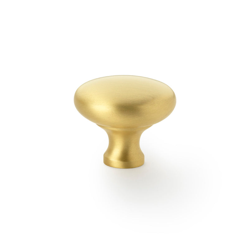 Alexander and Wilks  - Wade Round Cupboard Knob - Satin Brass - 38mm - AW836-38-SB