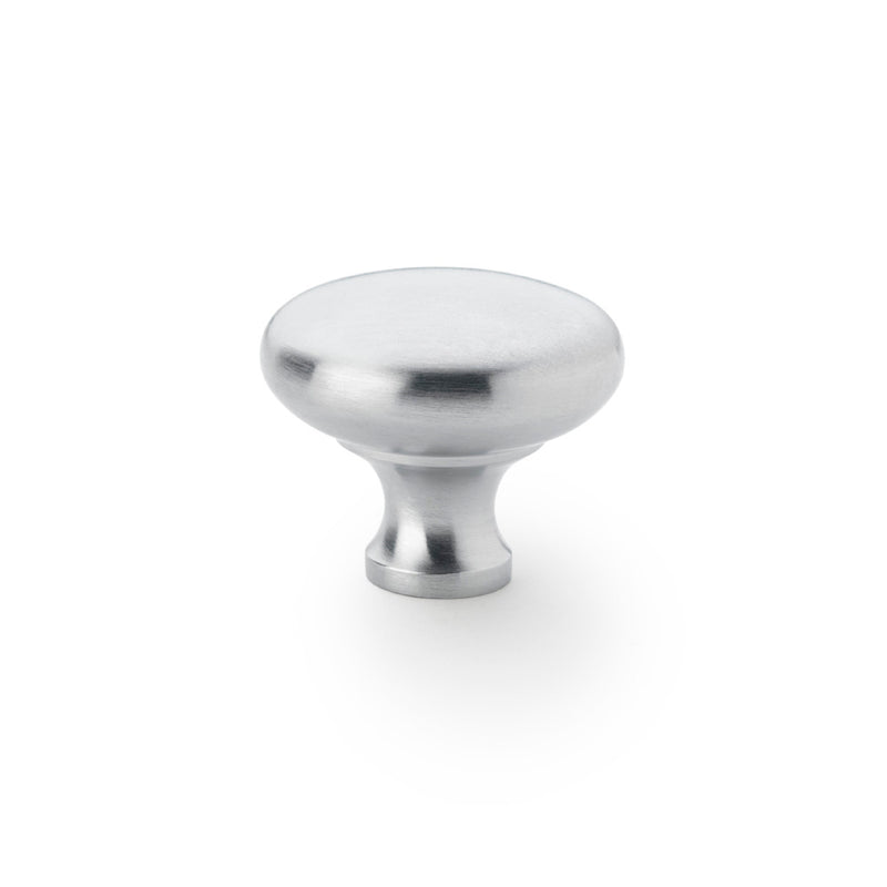 Alexander and Wilks  - Wade Round Cupboard Knob - Satin Chrome - 38mm - AW836-38-SC